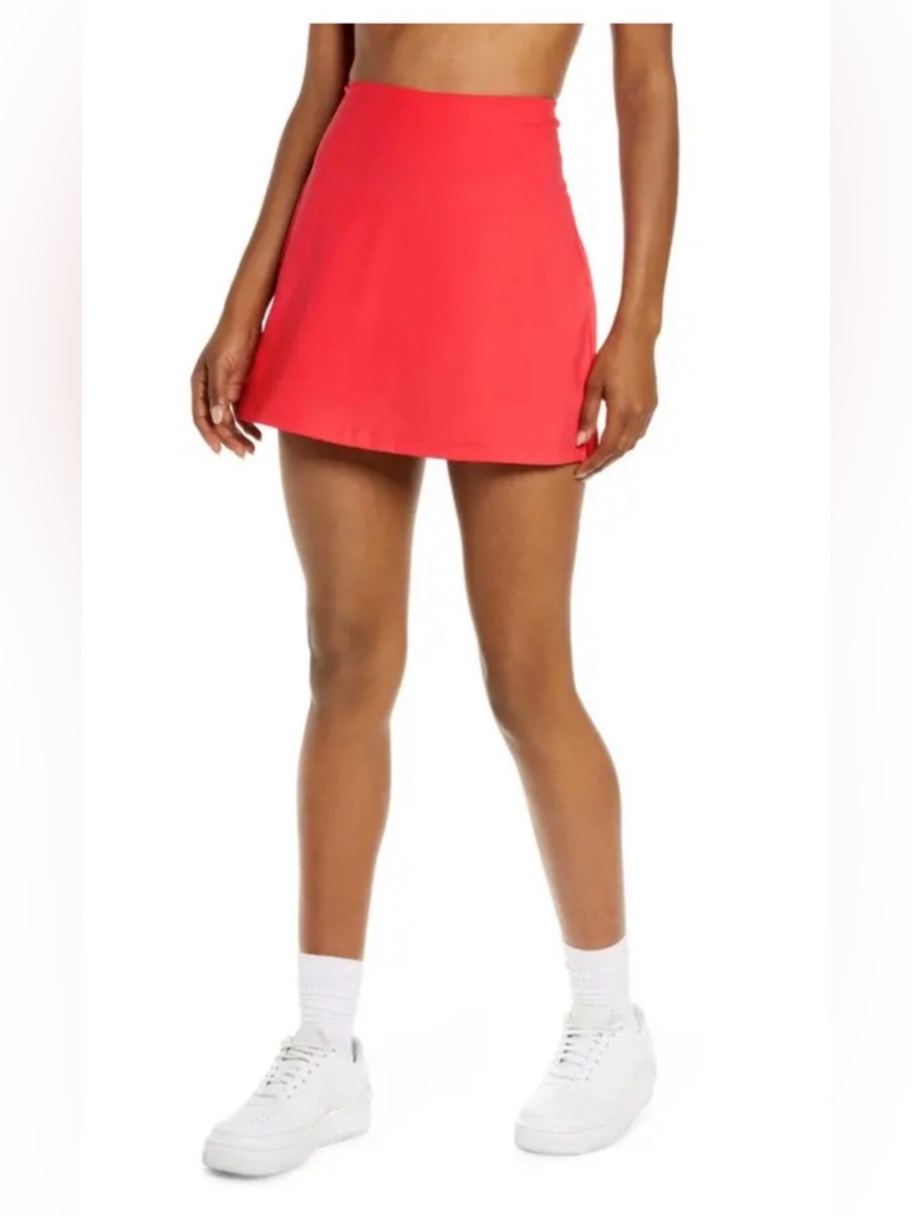 girlfriend collective Coral pink athleisure Mini athletic Skirt sporty stretchy